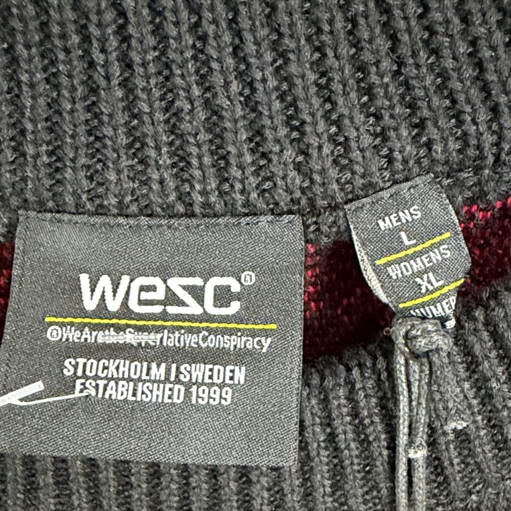 WESC,Size XL,Black Sweater with Red Cherry Pattern - Picture 5 of 17